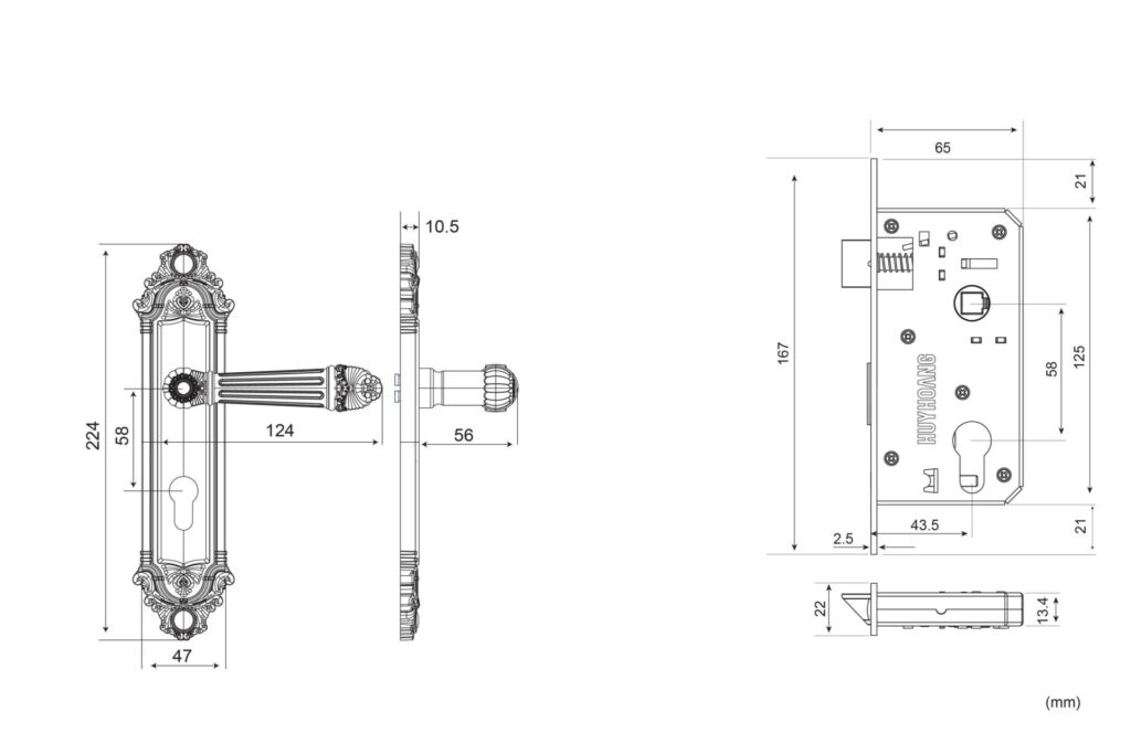 Khóa cửa gỗ HCP 5826