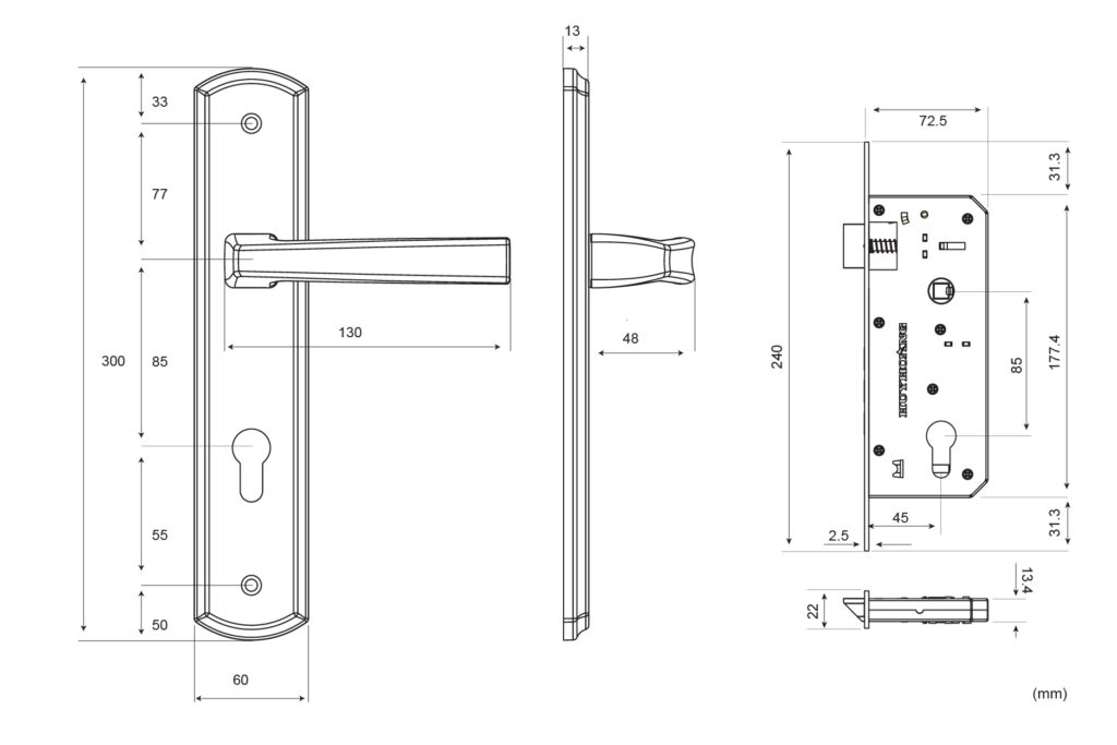 Khóa HCX 8568D thiết kế đơn giản,tinh tế