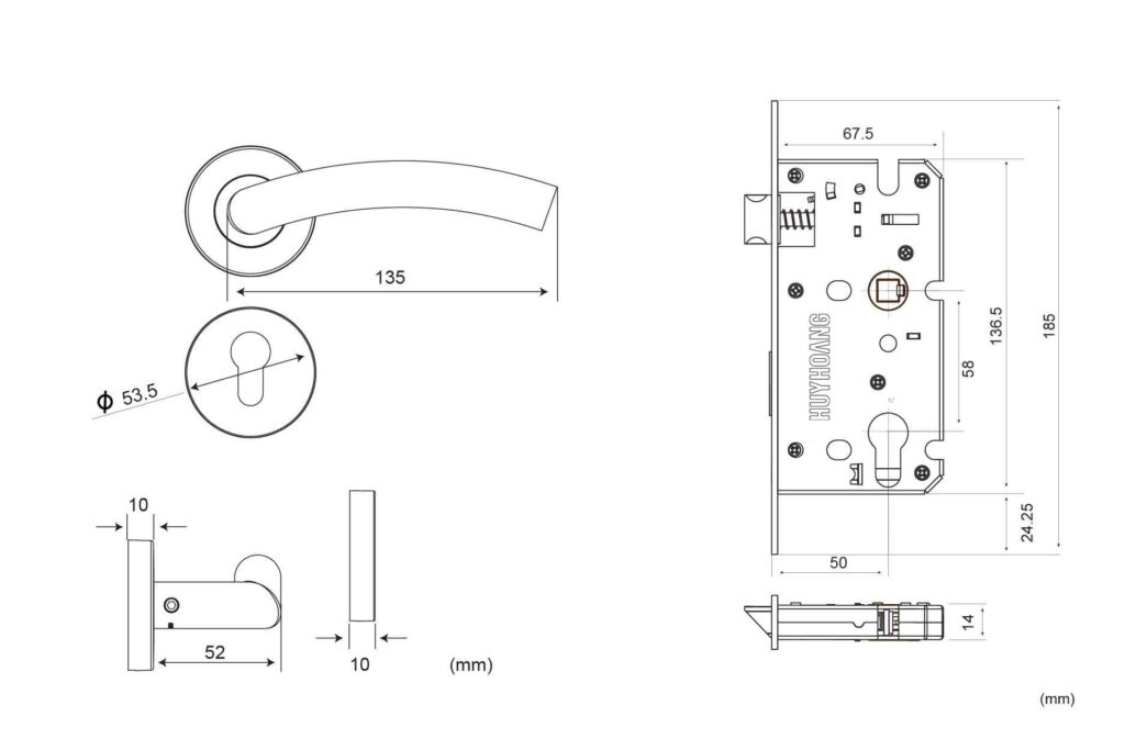 Kích thước khóa SSPT 5837