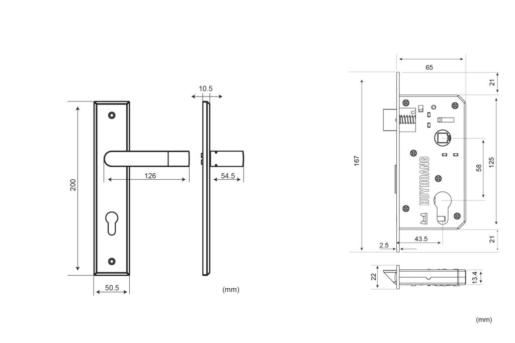 Kích thước khóa SS 5810 ABC